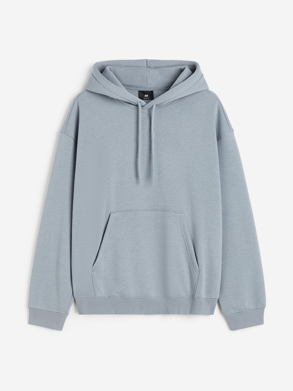 H&M Grey Pale Blue Men's Hoodie with Kangaroo Pocket